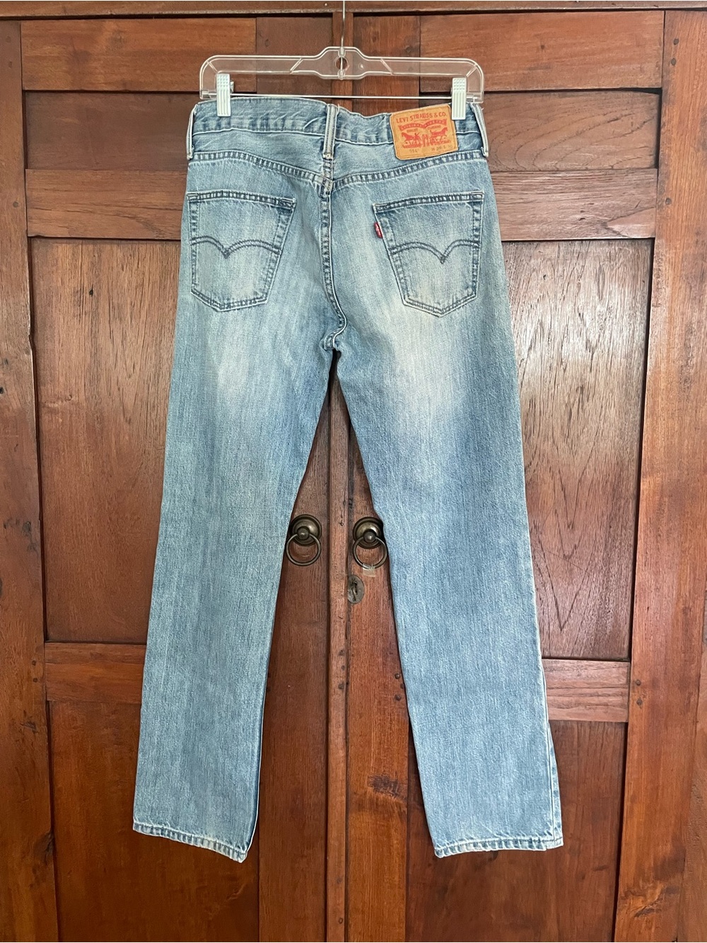 Levi's Washed Light Blue Straight Jeans